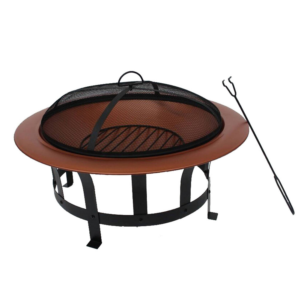 Copper Steel Wood-Burning Fire Pit E85126