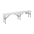 Granite White Folding Bench with Carrying Handle Z278