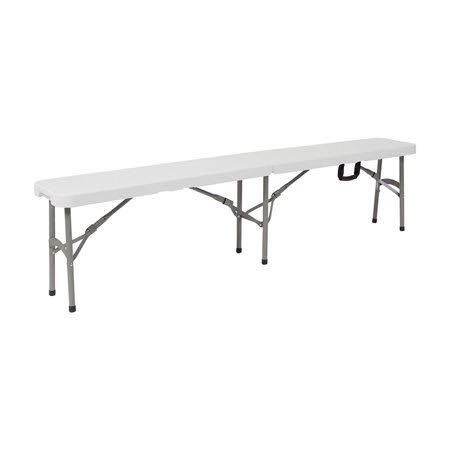 Granite White Folding Bench with Carrying Handle Z278