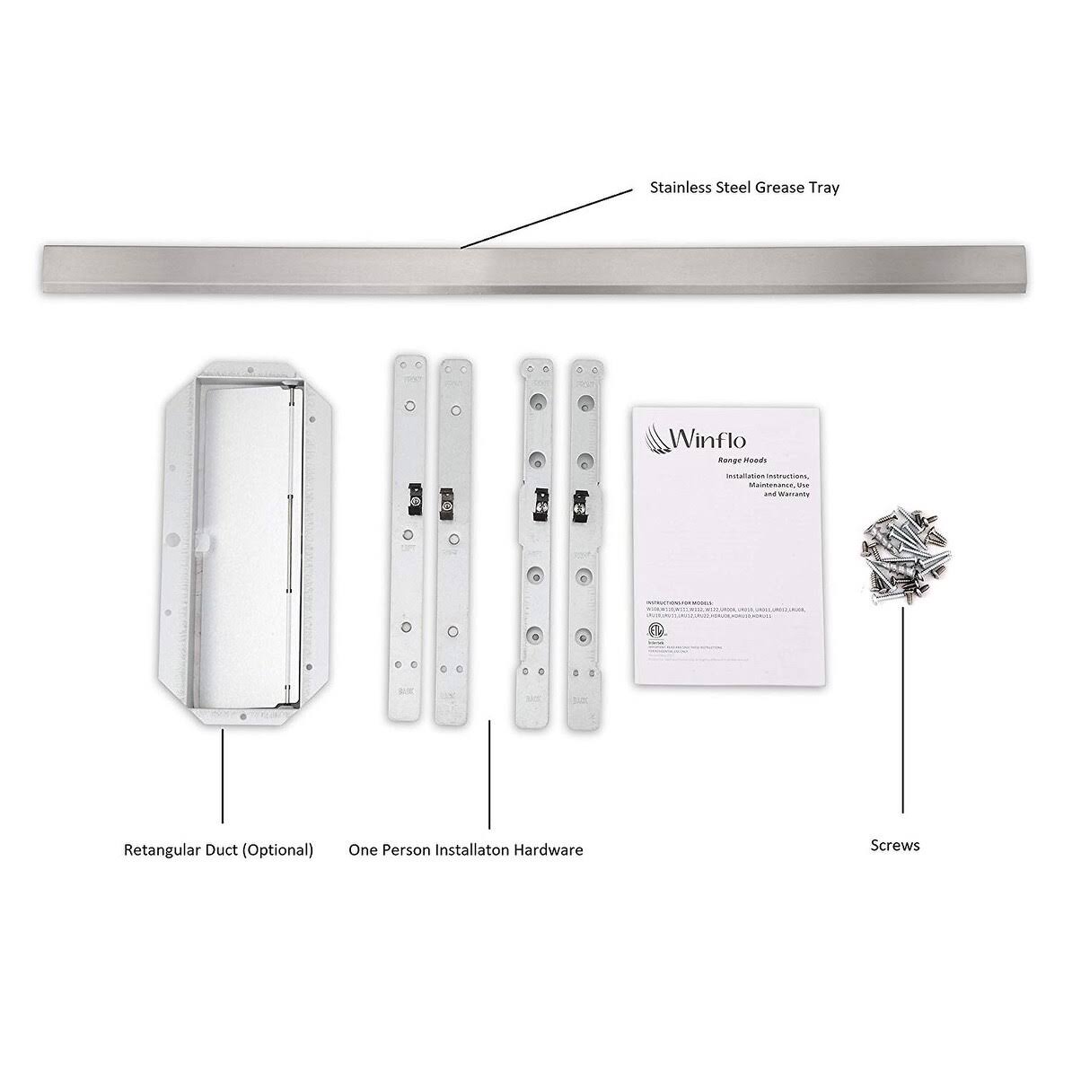 30x22 Stainless Steel Under Cabinet Range Hood D297