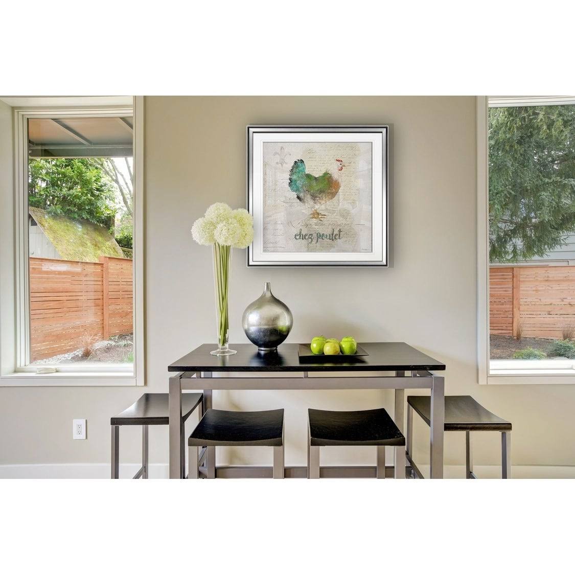 Butterfly Botanical Framed Giclee Print 28 x 28 R992