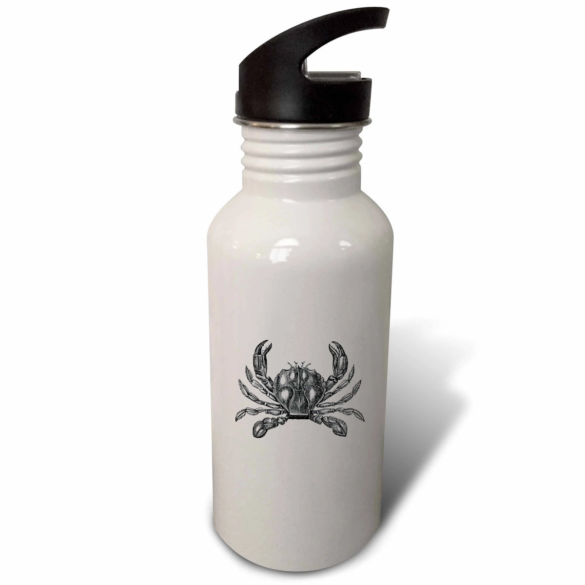 Black and White Crab Illustration 21 oz Sports Water Bottle Y1852