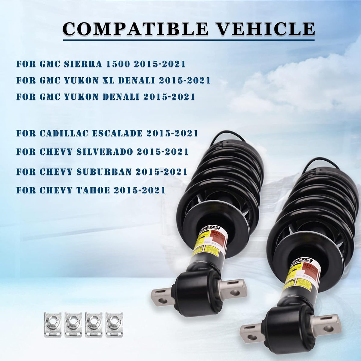 Pair Front Shock Absorber Magnetic Strut complete Assembly X145