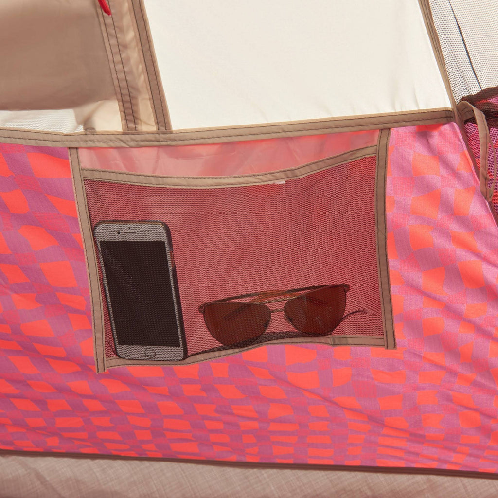 Red Plaid 5 Person Camping Teepee Tent G759