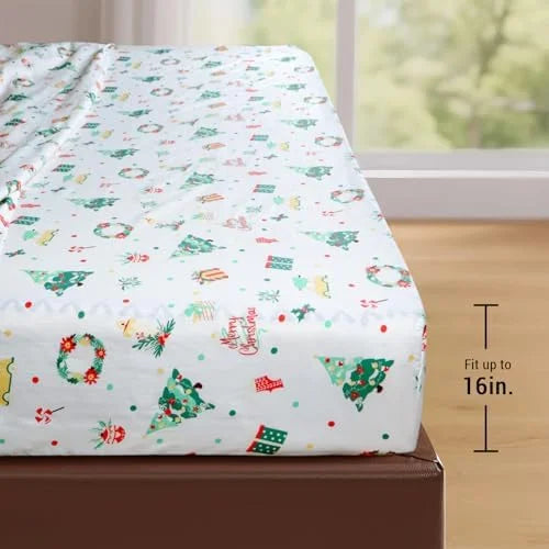Queen Size 4-Piece Polyester Sheet Set with Deep Pockets H700585