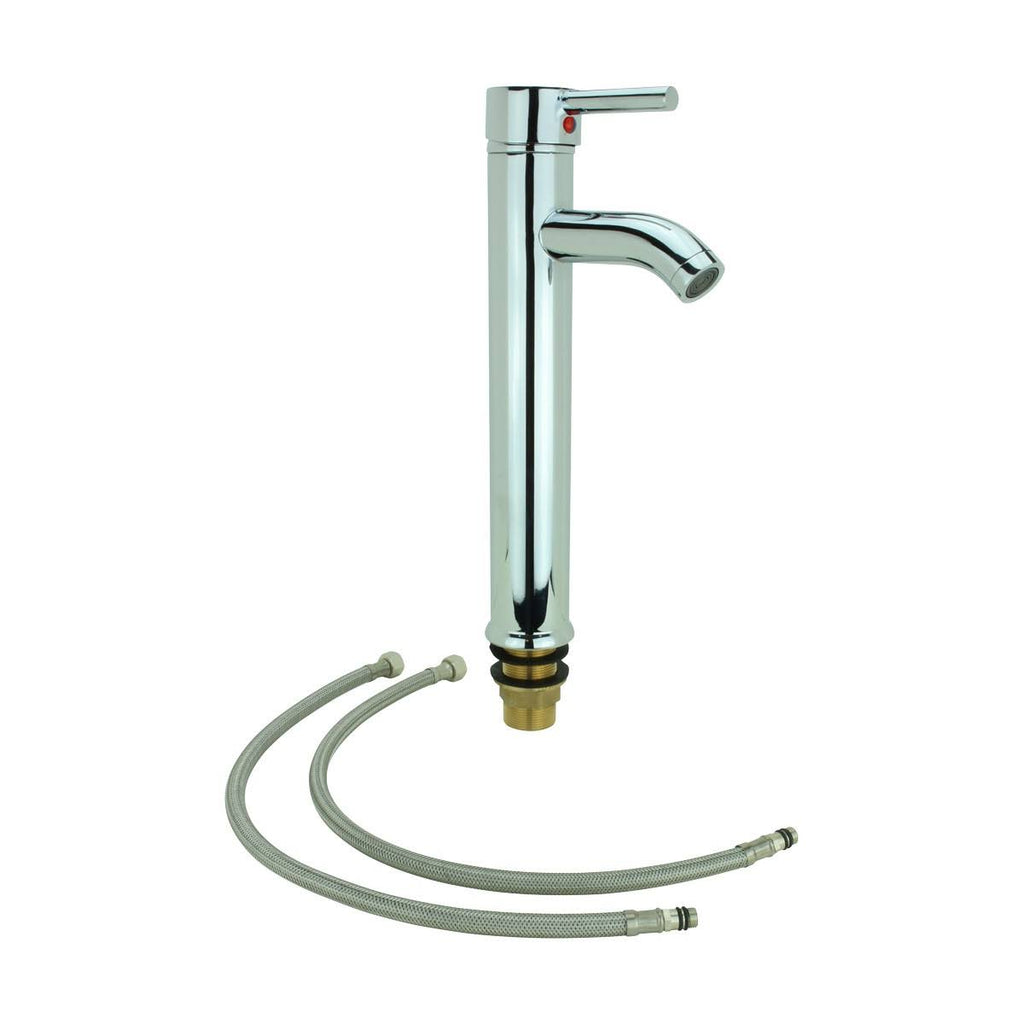 Chrome Solid Brass Single Hole Bathroom Faucet T9096
