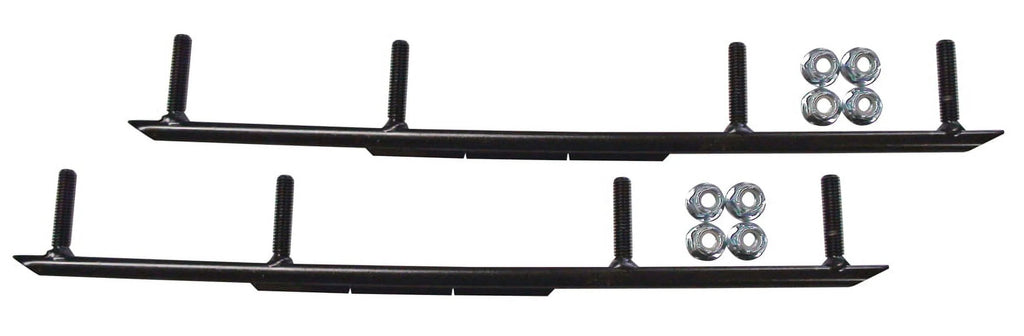 Green XPT Snowmobile Skis with 4" Round Bars Complete Kit R282695