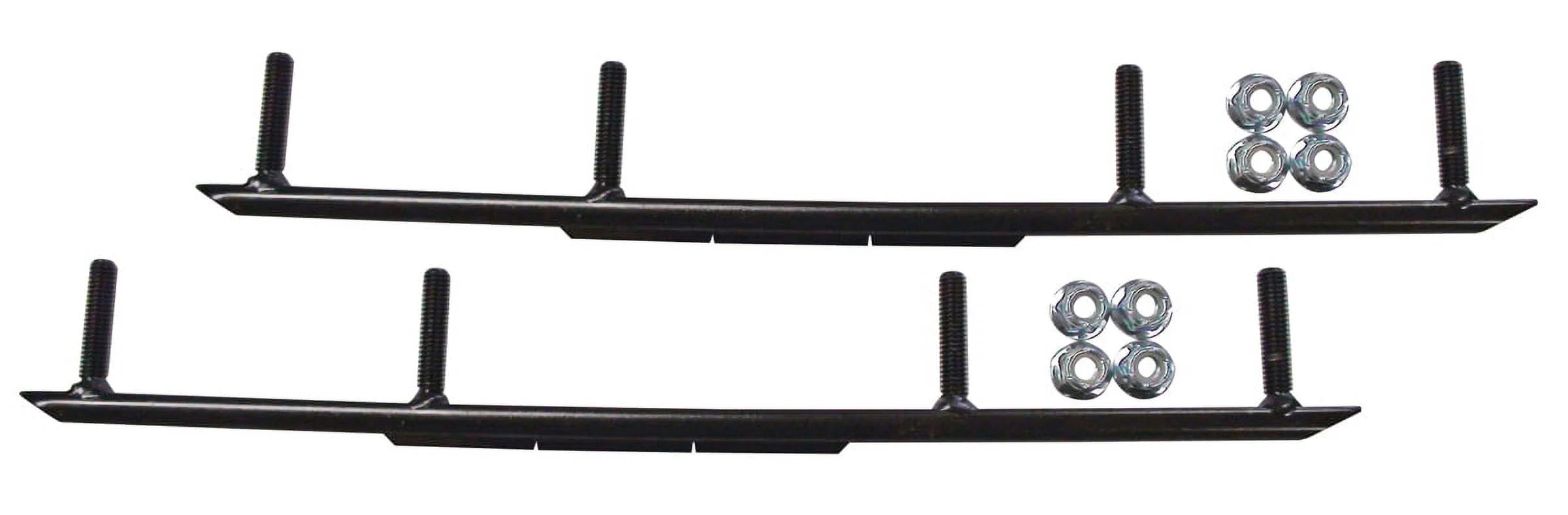 Green XPT Snowmobile Skis with 4" Round Bars Complete Kit R282695