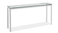 Clear Tempered Glass Console Table with Stainless Steel Frame X79855