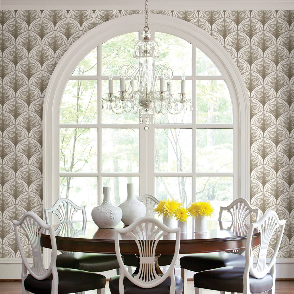 Taupe Wallpaper F9174