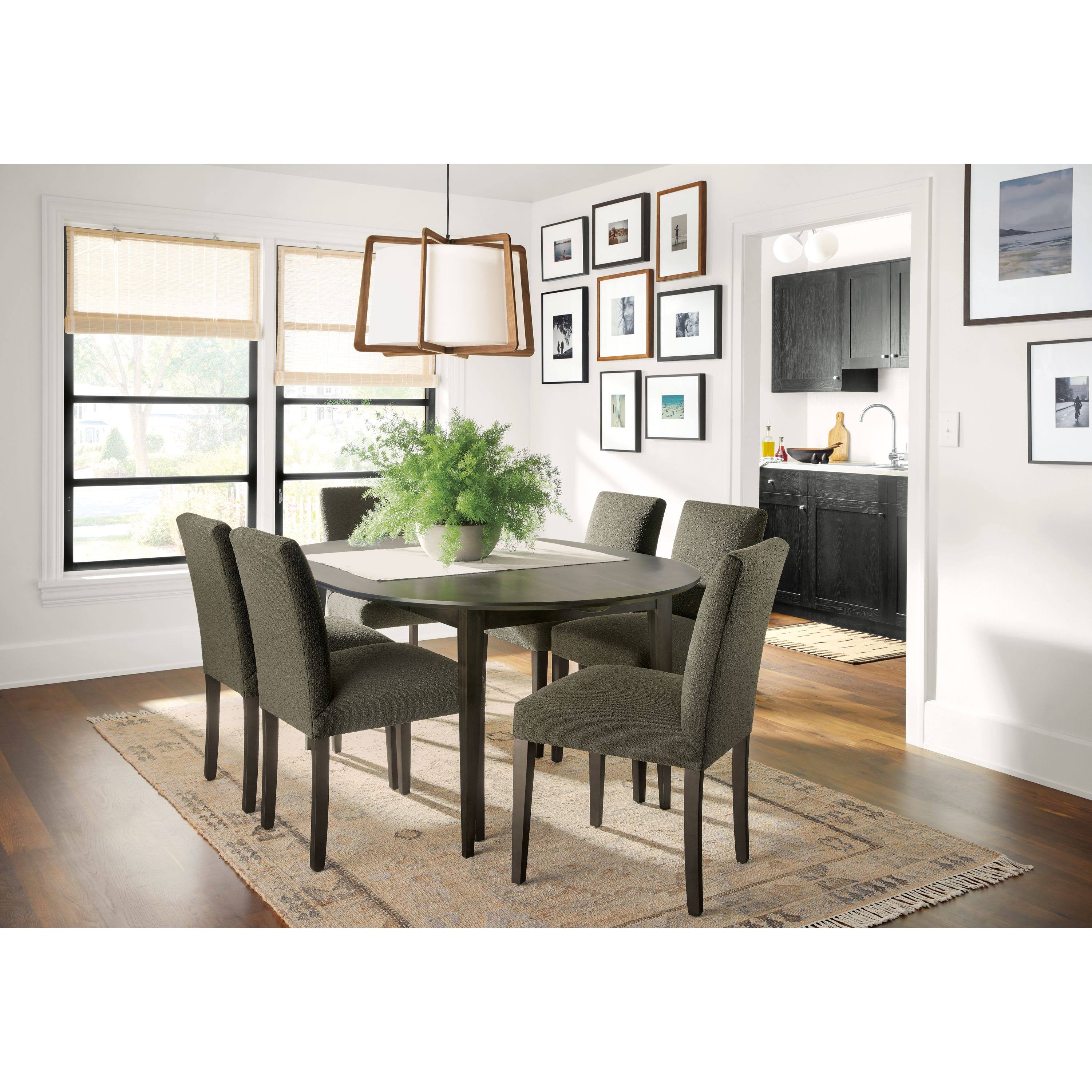 Modern Side Chair in Declan Curry with Charcoal Legs O52356
