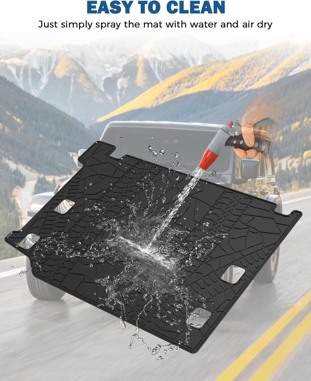 All-Weather Waterproof Trunk Mat Cargo Liner for Wrangler JL 4XE 2021 2022 4 Door H46695