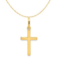 14K Yellow Gold Hollow Cross Pendant Charm with Rope Chain Necklace 20'' T506762