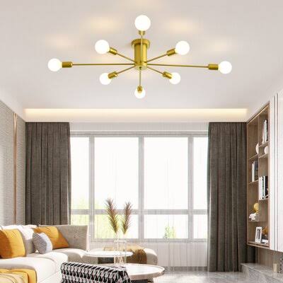 Gold Semi Flush Mount Light P4444