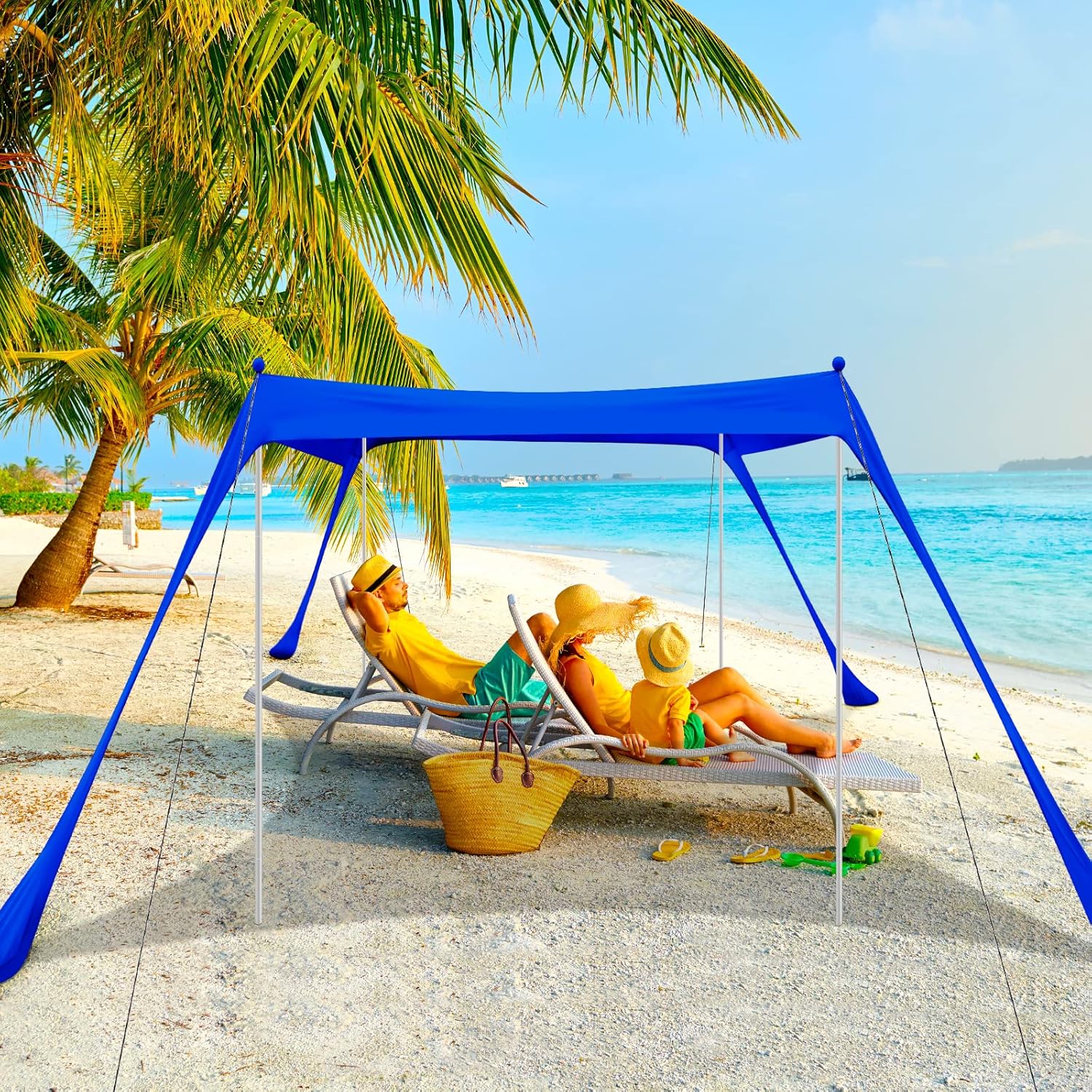 Pop Up Beach Tent Sun Shelter with Storage Bag P35267