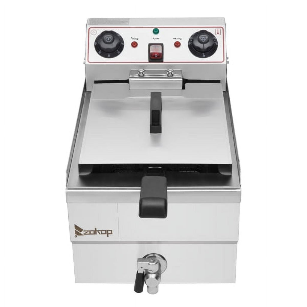 Stainless Steel Faucet Single Tank Deep Fryer 1700W G7755
