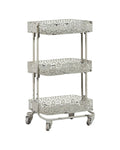 Cream Metal Three Tier Cart K86965