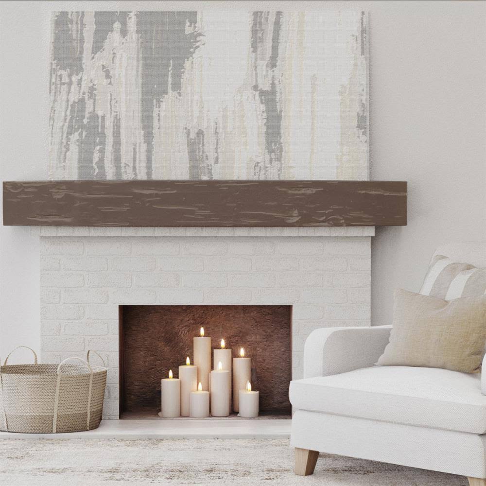 Vintage Mahogany Faux Wood Fireplace Mantel P155