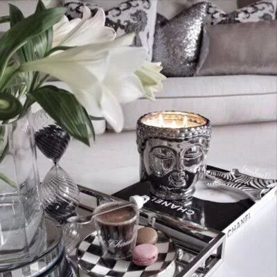 Metallic Silver Scented Novelty Candle G153