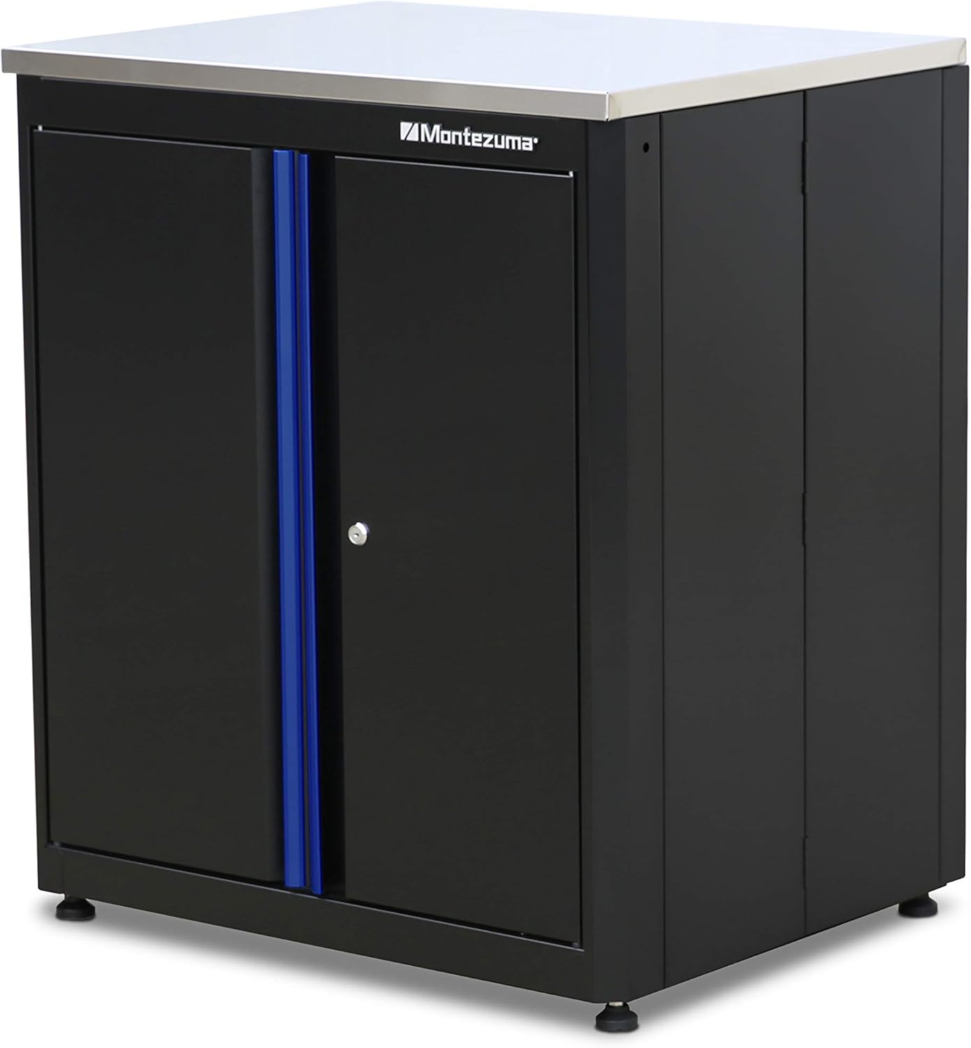 30.5 x 12 Locking 2 Door Wall Cabinet with Black Powder Coat Finish P190