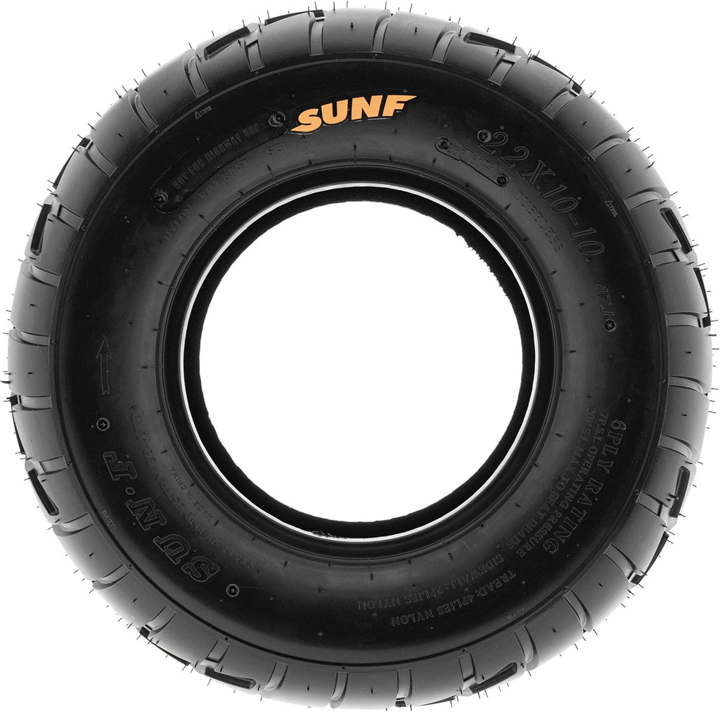 Set of 4 ATV UTV Flat Track Tires 19x6-10 Front & 20x10-9 Rear, 6 PR, Tubeless L498