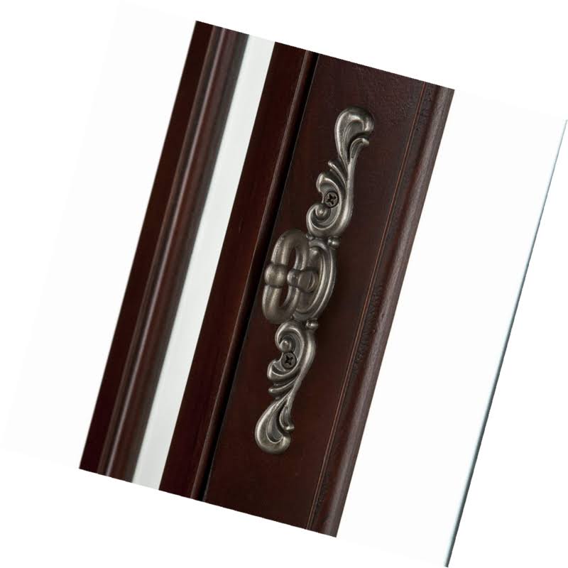 Lighted Corner Curio Cabinet Mahogany V41023