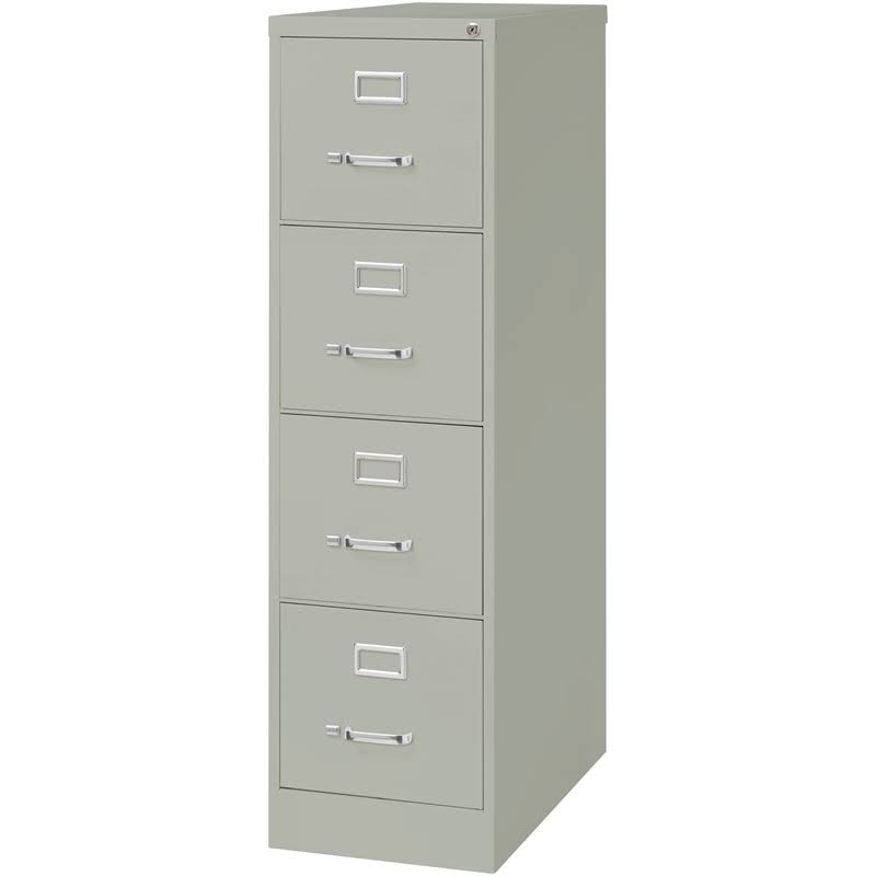 26.5-in Deep 4 Drawer Light Gray Vertical File Cabinet O842