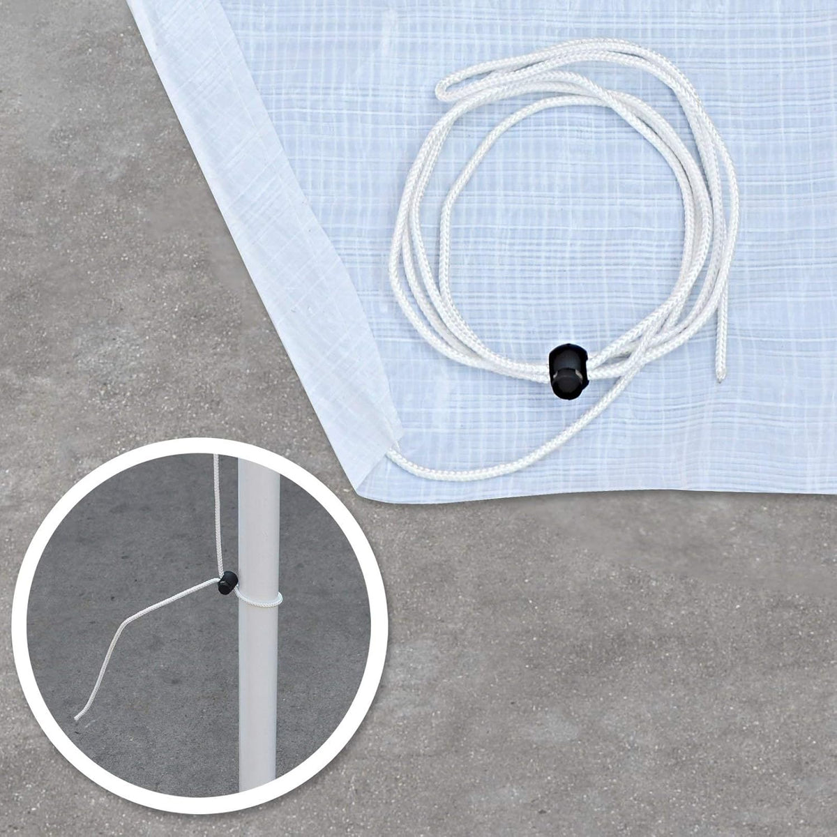 10'x20' Carport Replacement Canopy Cover with Ball Bungees F529