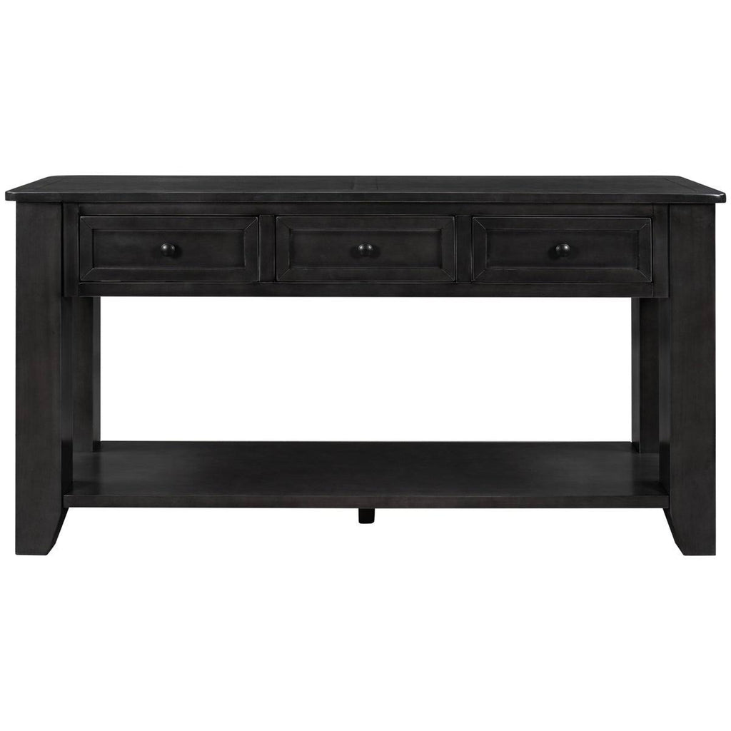 Antique Green Console Table with 3 Drawers and 1 Shelf E815236