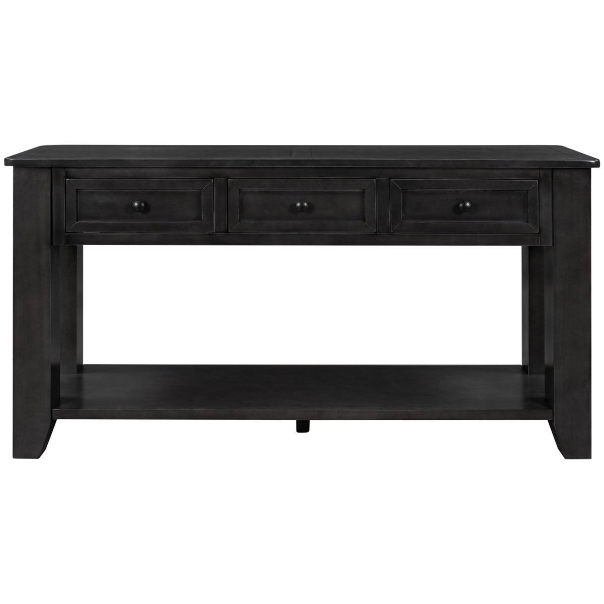 Antique Green Console Table with 3 Drawers and 1 Shelf E815236