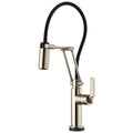 Polished Nickel Articulating Faucet with Industrial Handle P12269