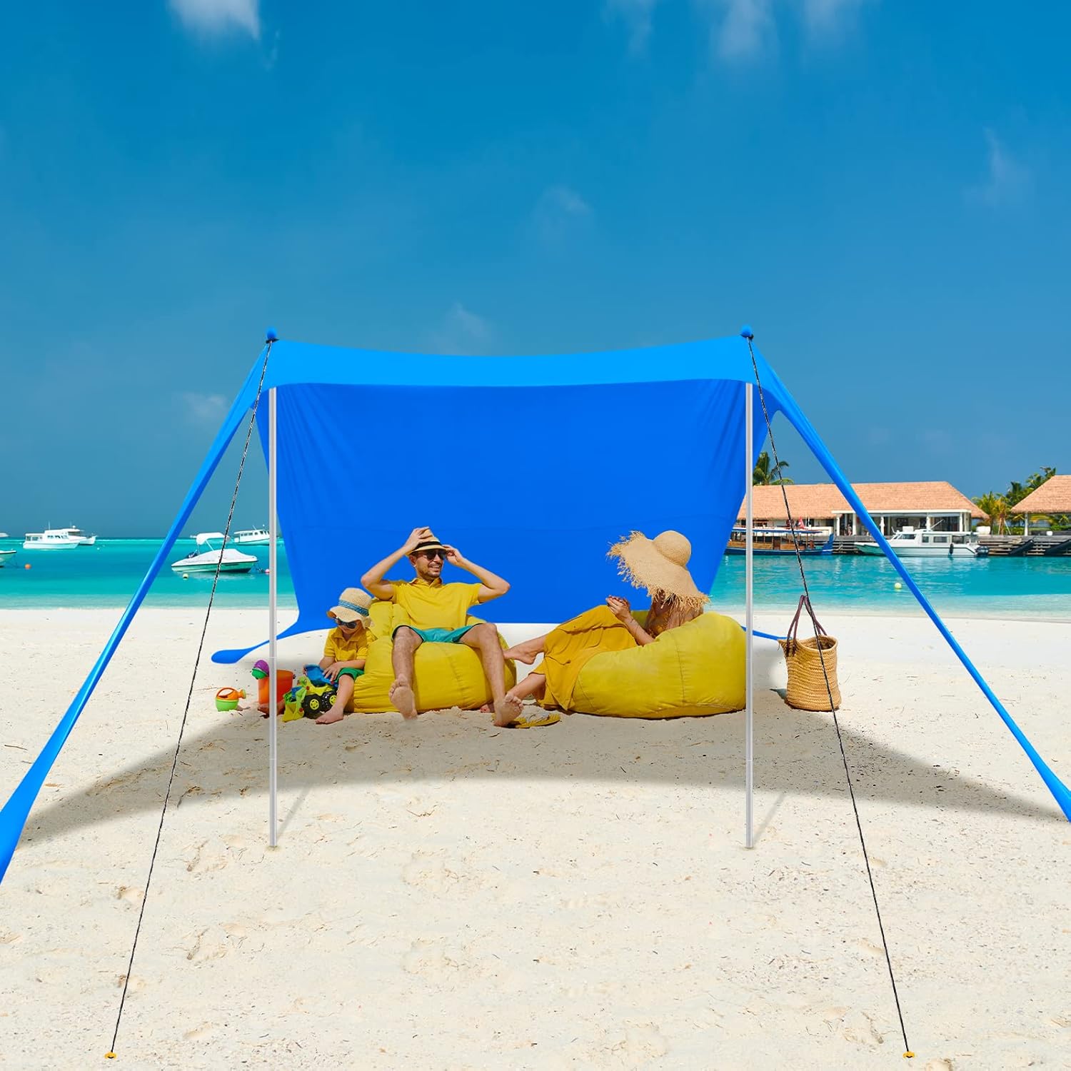 Pop Up Beach Tent Sun Shelter with Storage Bag P35267