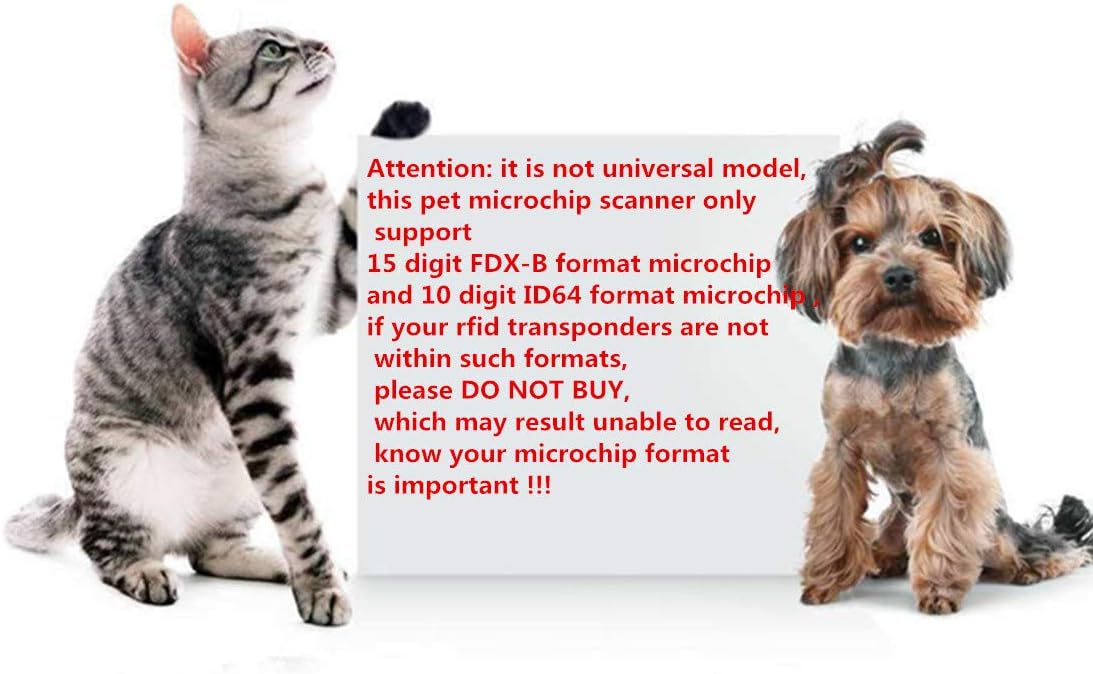 134.2khz Pet ID Microchip Scanner and Reader Pack of 2 J678