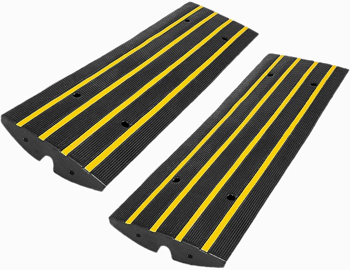 Rubber Curb Ramps 2.5 Inch Rise 2 Pack 10 Ton Capacity G82770