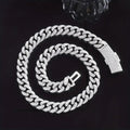 Silver Plated 18" Cuban Choker Chain Necklace O667039