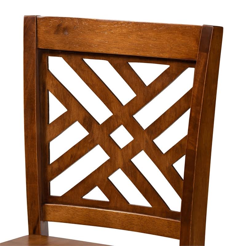 Walnut Brown 2-Piece Counter Stool Set F994347