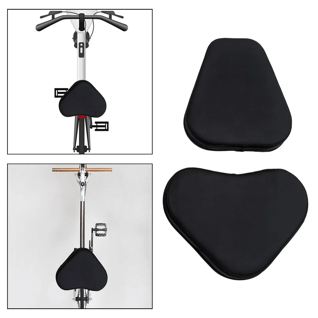 Black Exercise Bike Saddle Cover with Back Support J336