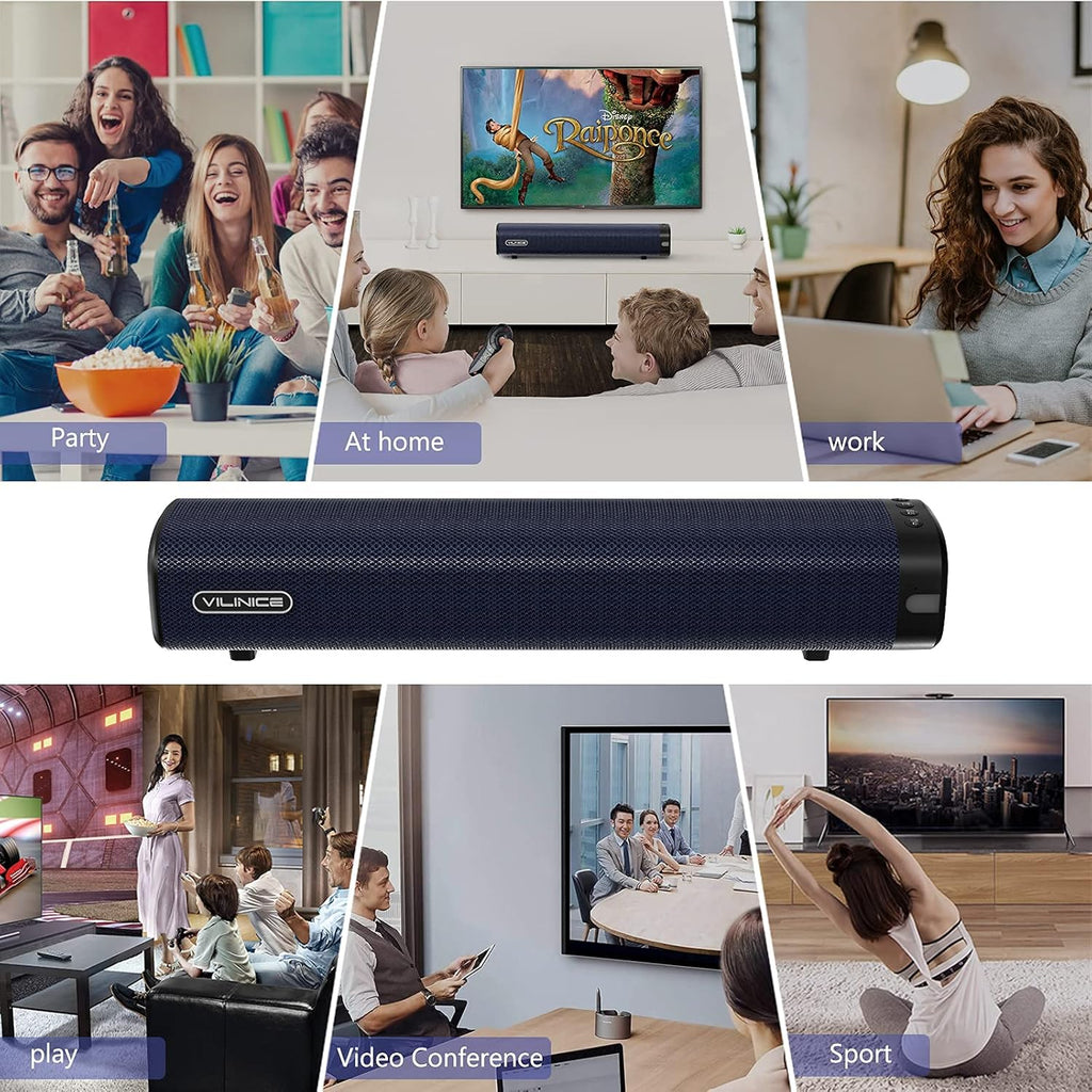 2 Pc 16-Inch Sound Bar with Wireless Bluetooth 5.0 D261037