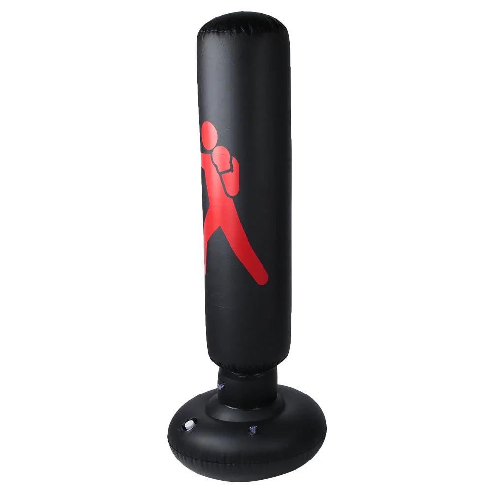 Inflatable Punching Bag for Kids, PVC 160cm (Black) F879587