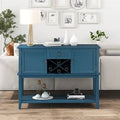 Wooden Console Table with Wine Rack and Open Shelf O310376