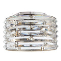2-Light Curved Crystal and Chrome Flush Mount O44781