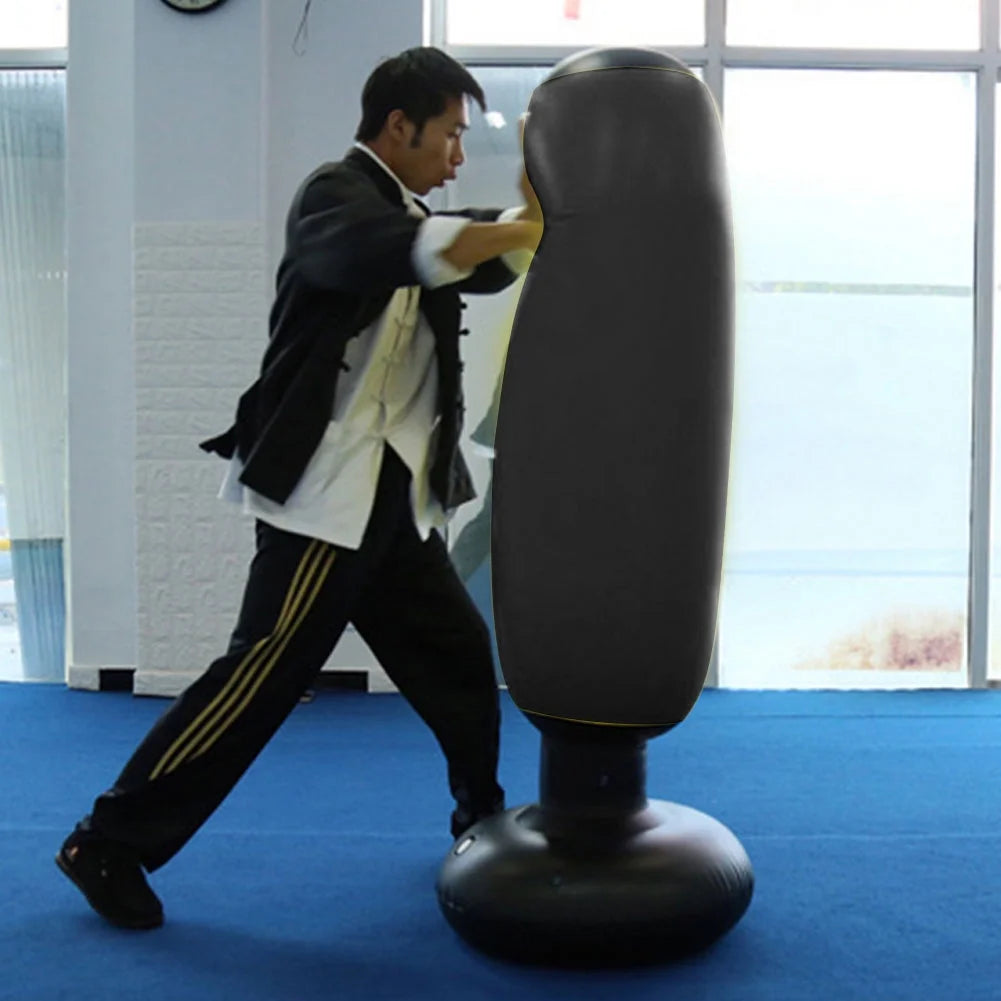Inflatable Punching Bag for Kids, PVC 160cm (Black) F879587