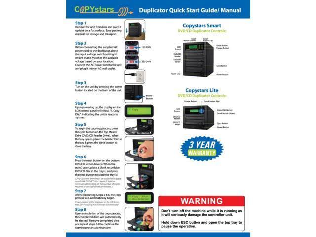 DVD Duplicator 24x CD-DVD-Burner 1 to 3 Copier SATA Drive Dual Layer G25476