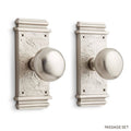 Solid Brass Passage Door Knob Set - Nickel H633116