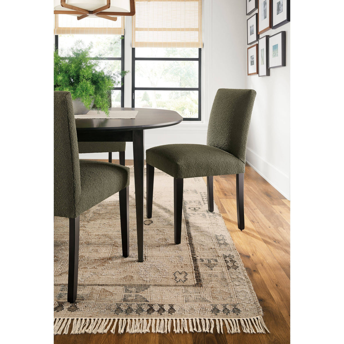 Modern Side Chair in Declan Curry with Charcoal Legs O52356
