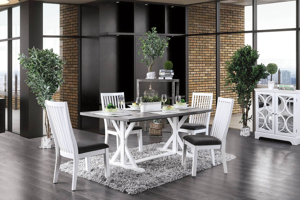 Gray White Dining Table D27184