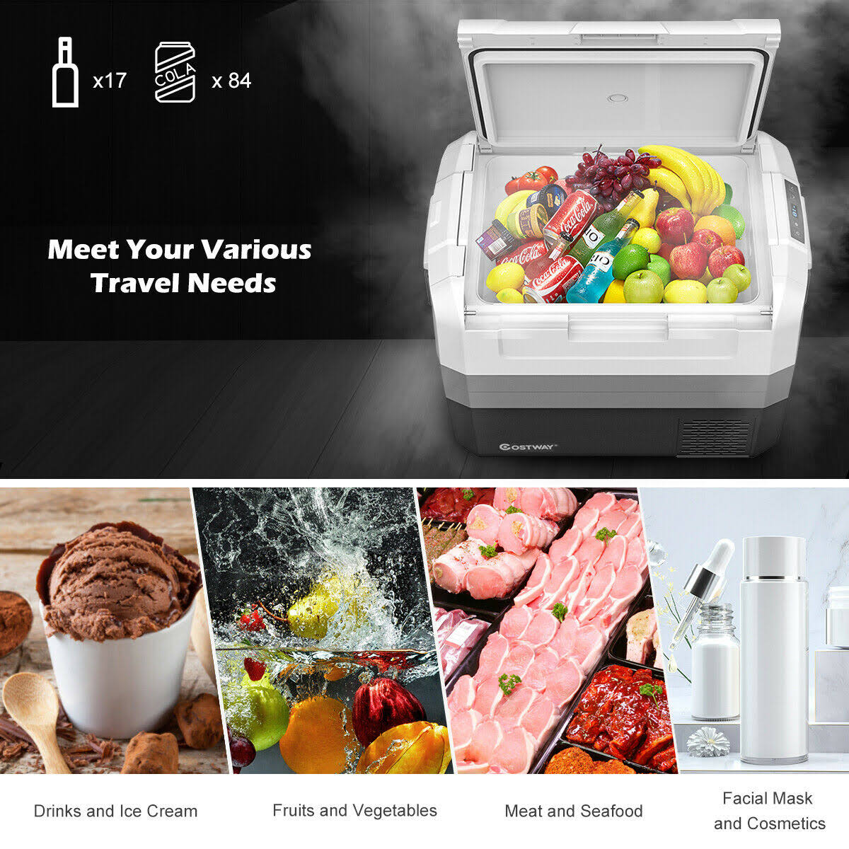 58 Quart Portable Electric Car Cooler L487885