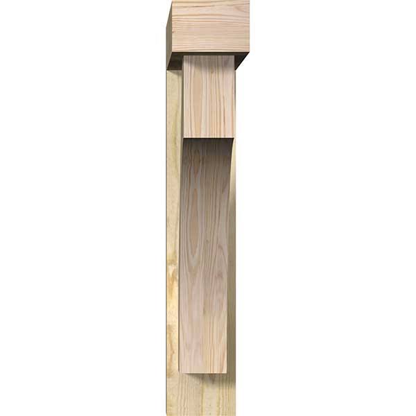 6x22W x 26x22D x 34x22H Douglas Fir Bracket with Offset Brace F221