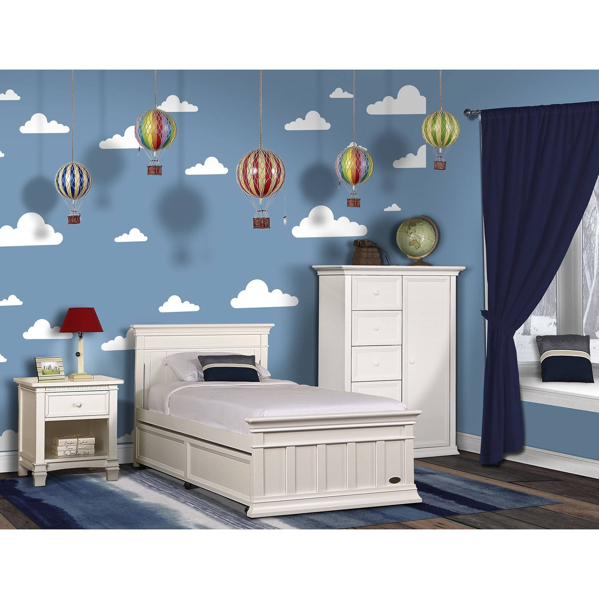 Twin Bed and Bed Rail V708