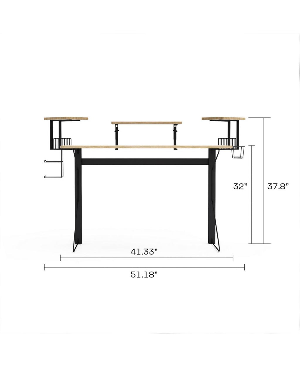 Black/Natural Gaming Desk J97657